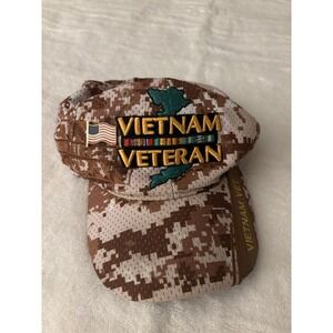 U. S. Warriors Army Vietnam Veteran Hat Military Camo Official Licensed Headwear